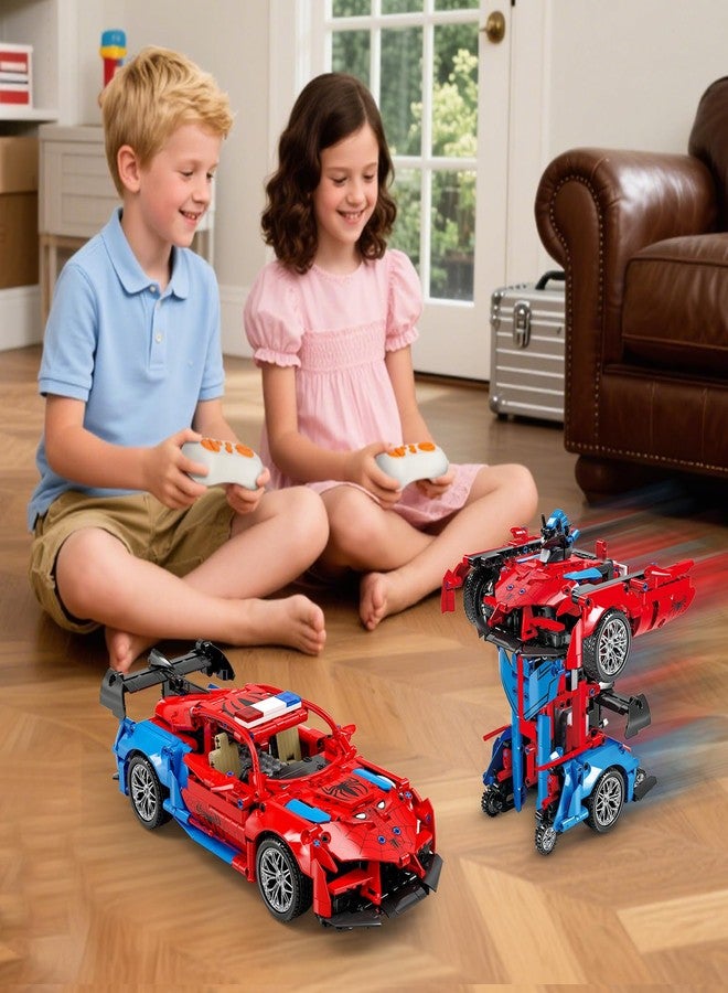 HSANHE 2 in 1 Remote Control Racing Car Building Blocks, Compatible with Lego STEM Toy Building Toys 694 PCS, Gifts Toys for Age 6-12 Years Old Kids Boys - Image 5
